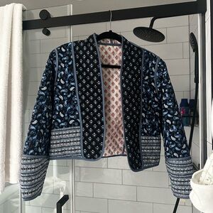 Women's Blue Patterned Jacket